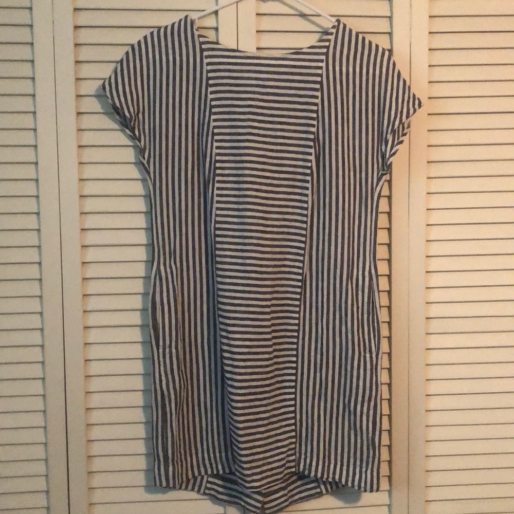 Madewell Striped Mini Shift Dress